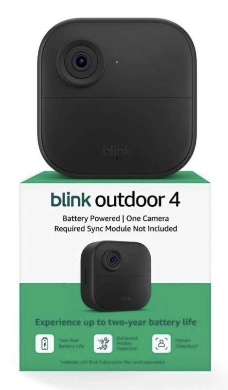 Blink Outdoor 4 (4th Gen) Wire-Free Smart Security Add On Camera HD 2-Way Audio