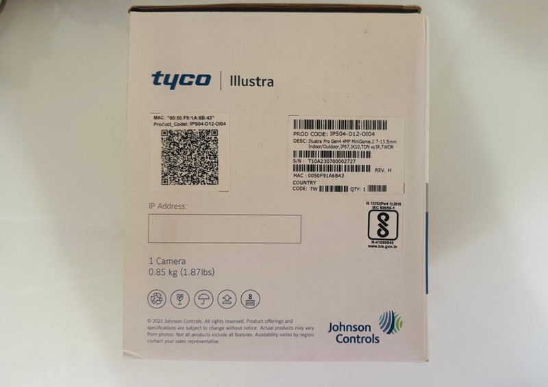 Tyco IPS04-D14-OI04 Illustra Pro Gen4 4MP MiniDome Camera gallery