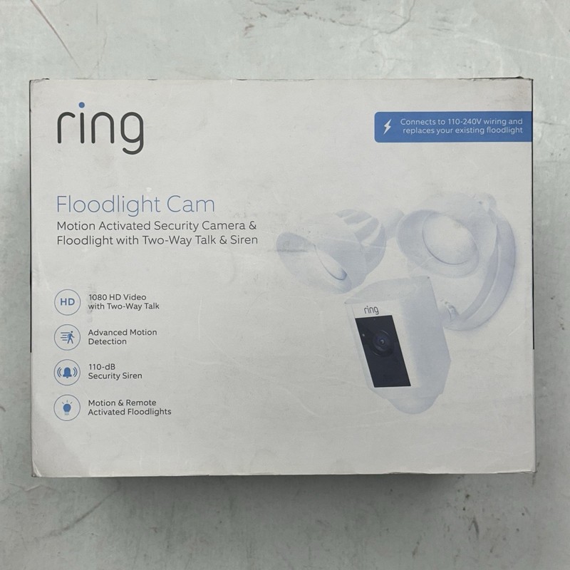 Ring Floodlight Cam Motion Activated Security Camera & Floodlight – New/Open Box