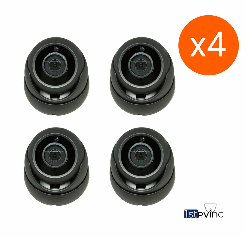 [x4] 1PV Security 2.8mm 2.4MP IR Dome Camera 1080P TVI AHD CVI Analog In&Outdoor