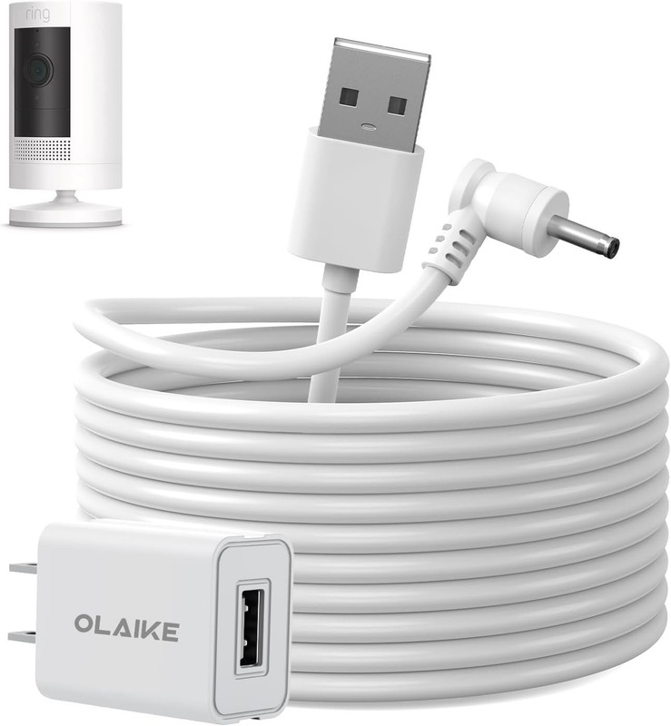 16ft Long Charging Cable for Ring Stick Up Cam – Hassle-Free Power Connection gallery