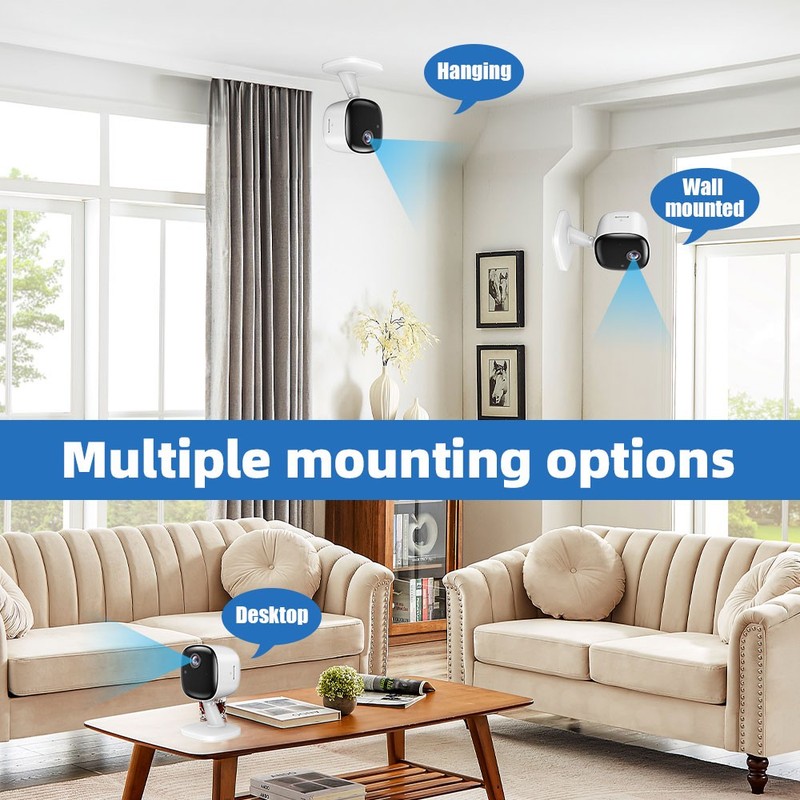 Indoor Wireless Security Camera 2.4GHz WiFi Night Vision PIR Sensor Surveillance gallery