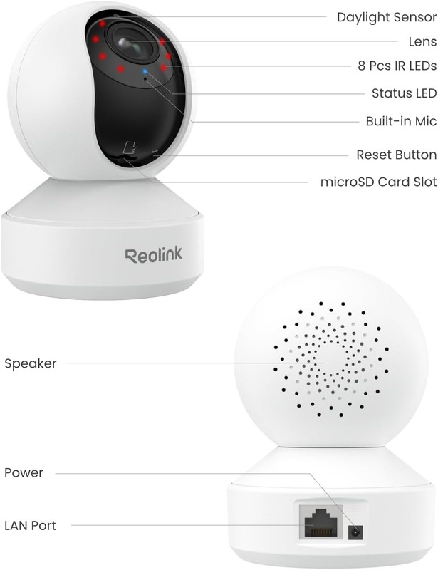 REOLINK Smart 4K UHD Pan & Tilt Dual-Band Wi-Fi 6 Indoor Security Camera with 3X gallery