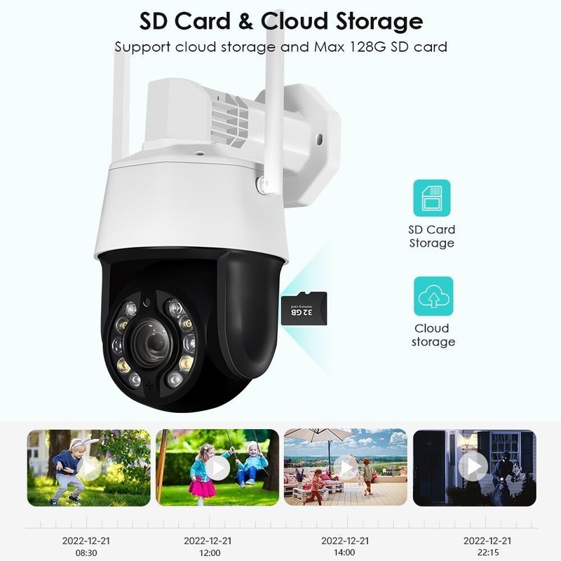 5MP WiFi Security Camera 20X Optical Zoom Light Alarm 1080p PTZ CCTV IP Camera gallery
