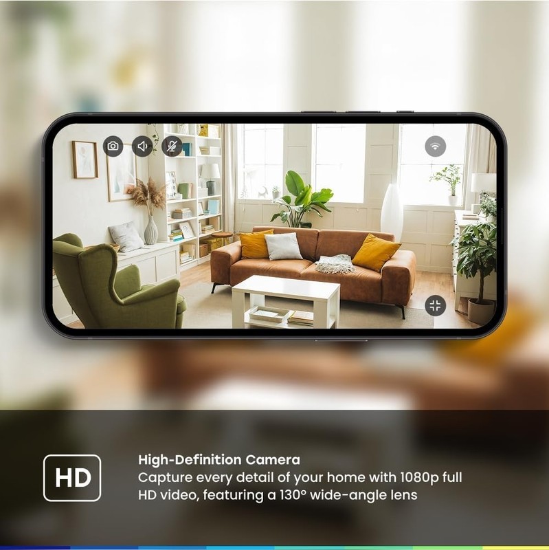 130-Degree Wi-Fi Indoor Camera with Real-Time Alerts and Two-Way Communication gallery
