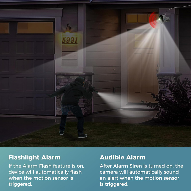 Vicohome 2K Security Camera Wireless Wi-Fi Indoor/Outdoor,Battery Powered,Easy t gallery