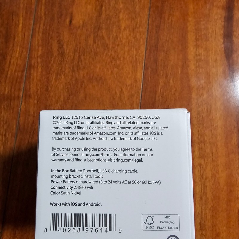 Ring Battery Doorbell, Head-to-Toe Video, Live View, Two-Way Talk - Satin Nickel gallery