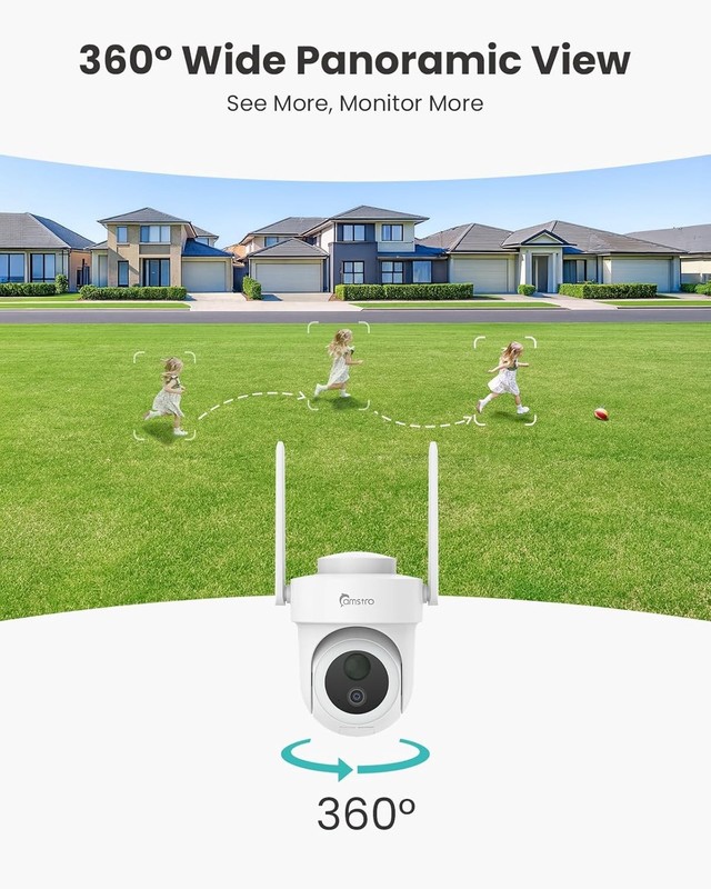 CAMSTRO 4K Security Wireless Cameras, 64G Local Storage HomeBase, AI Recognition gallery