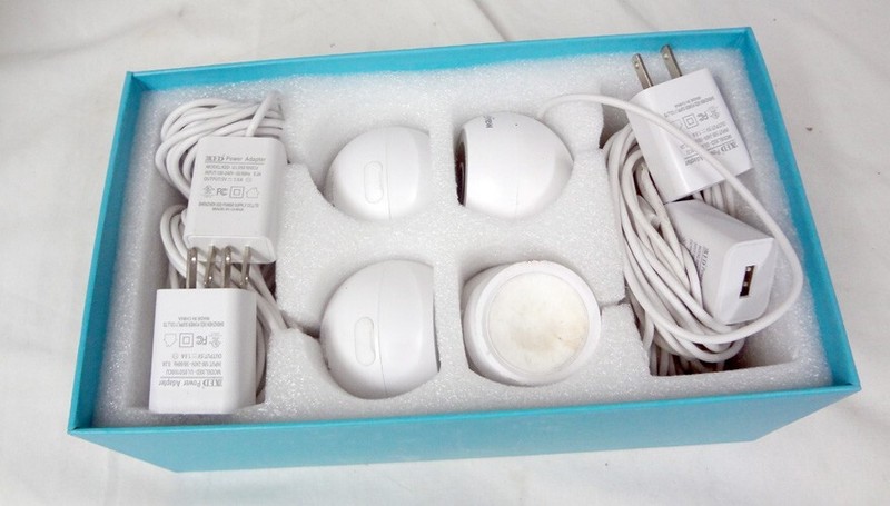 Set of 4 LaView Indoor/Outdoor 2K HD Smart Security Video Cameras w/ 2 Way Audio gallery