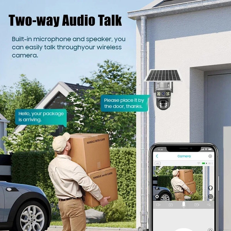 Solar Security Cameras Wireless Motion Detection Night Vision Surveillance LOT gallery