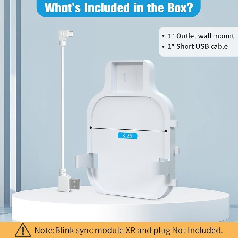 Compact Wall Mount for Blink Sync Module XR with Short Cable - Tidy Solution gallery