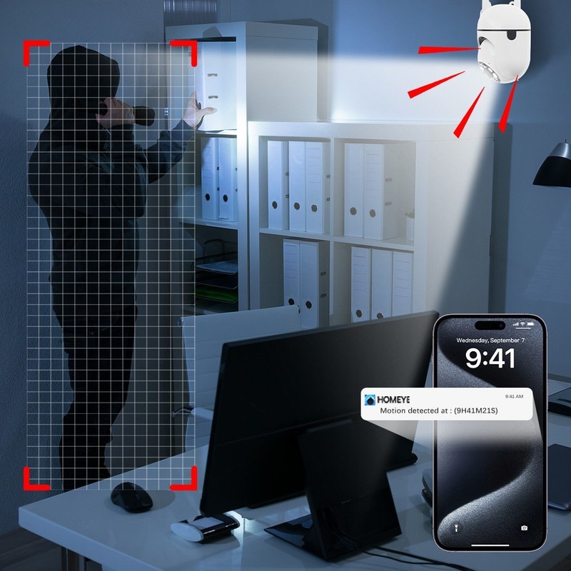 4-Pack WiFi Camera Smart Home Wireless Security Camera System Audio Night Vision gallery