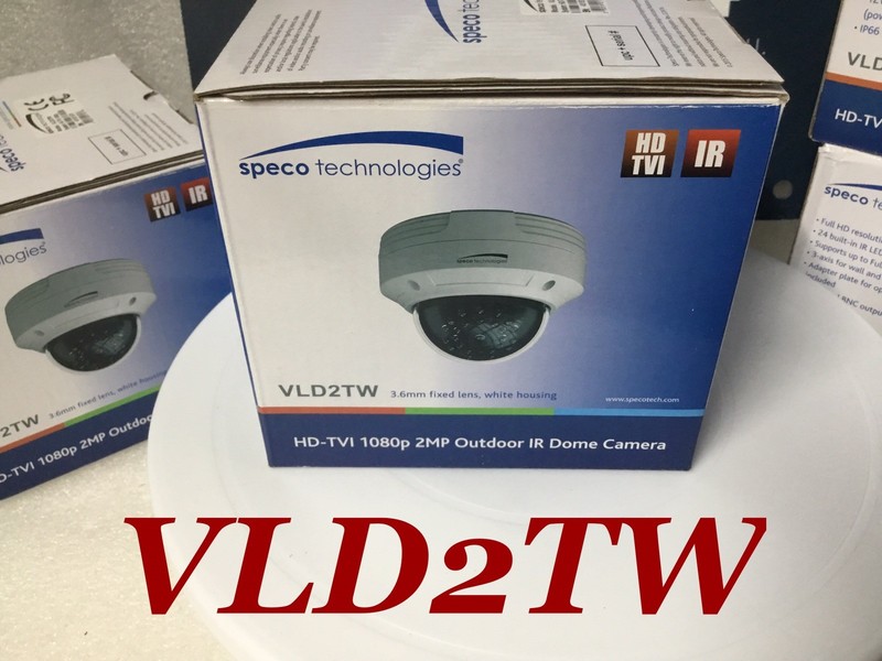 SPECO VLD2TW Security Color Camera W/3.6mm 2MP 1080P HD-TVI / CVBS 960H LED NEW!