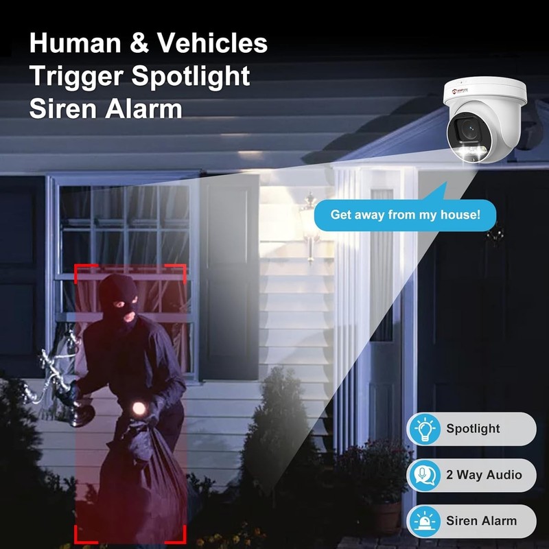 Anpviz 6MP PoE PTZ Camera Outdoor 5X Optical Zoom with Human Vehicle Detection gallery