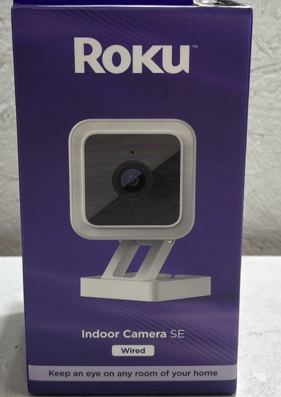 New Roku Indoor Camera SE WiFi Connected Smart Home Wired Security Surveillance