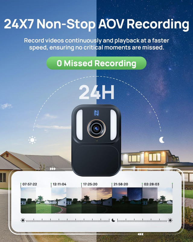 4K Solar Security Cameras Wireless Outdoor, Forever Power with Solar Panel, 8MP gallery