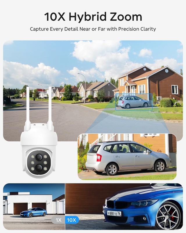 4PCS Wireless Wifi 4MP Security Camera CCTV System 10"Monitor 10CH NVR Audio HDD gallery