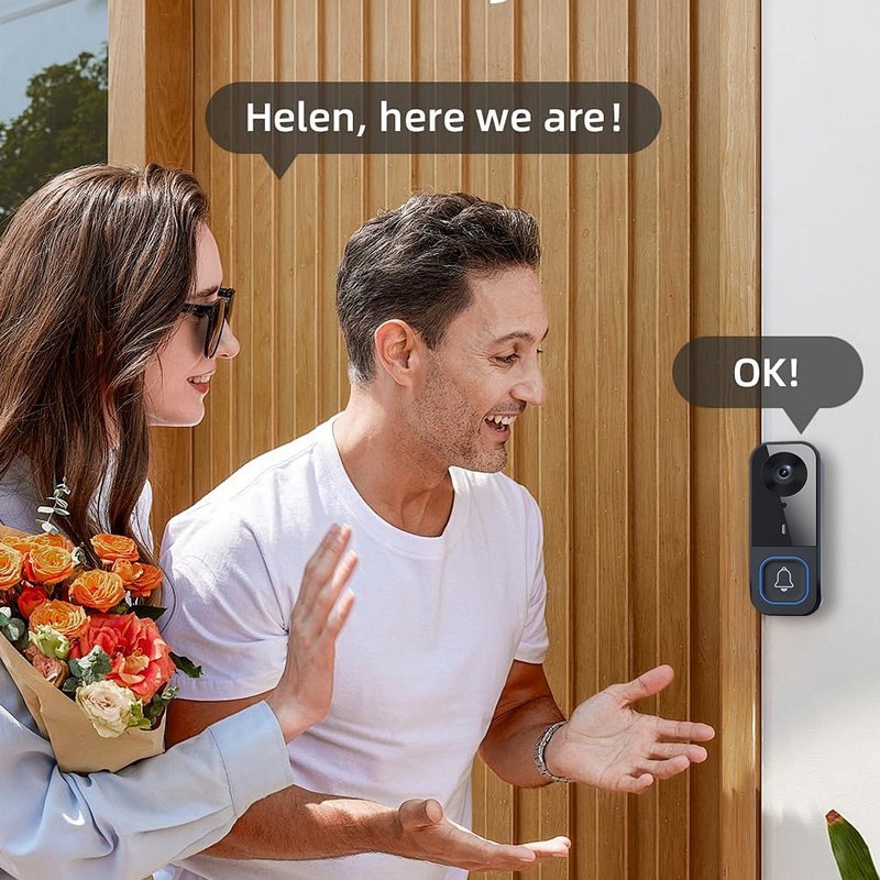 Wireless Video Camera Doorbell Monitor 2‑Way Talk Local Record for Home Security gallery