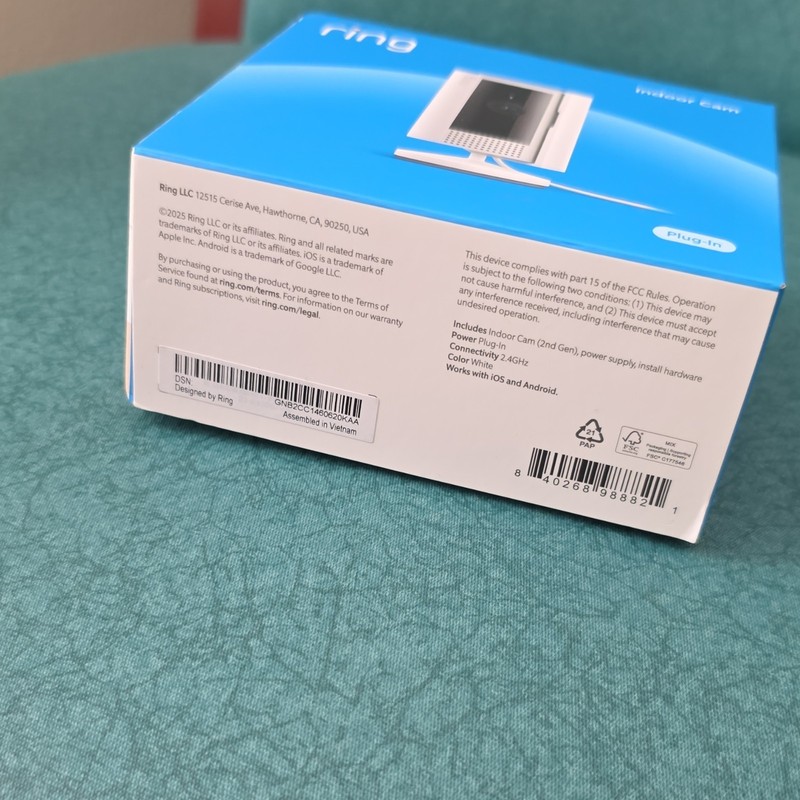 Ring Indoor Cam (2nd Gen) 1080p Wi-Fi Indoor Plug-In Camera, White gallery