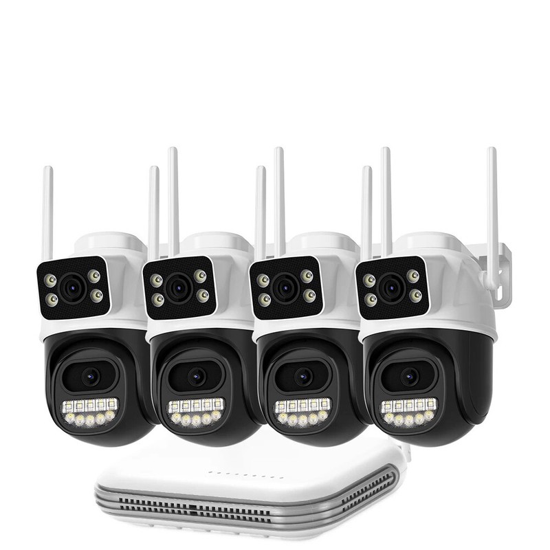 8MP Audio WiFi IP Camera Outdoor 8CH Mini NVR CCTV Security Night Vision Videos