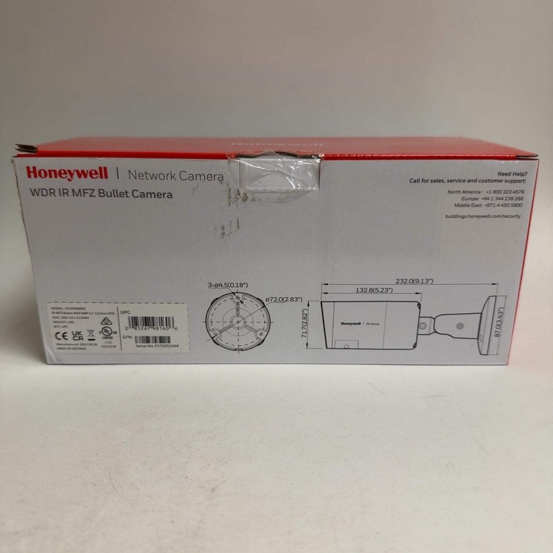 New Honeywell White HC35WB8R2 WDR IR MFZ Bullet Camera gallery