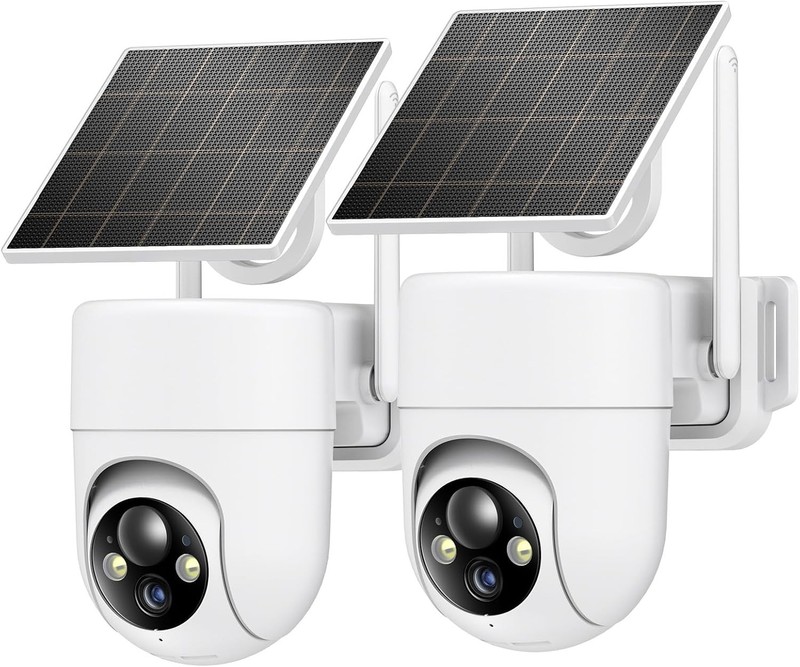 Oculview 2K Solar Security Cameras Wireless Outdoor, 2PCS Outdoor Camera Wireles