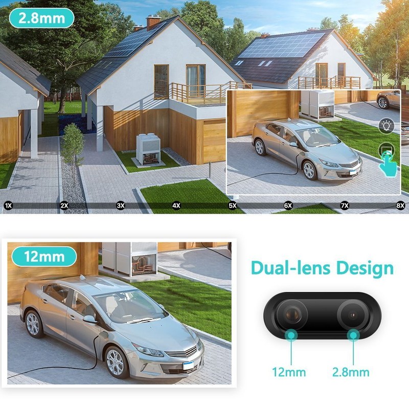 8MP 4K IP WiFi Camera Outdoor Dual Lens 8X Digital Zoom Video Security SmartCam gallery