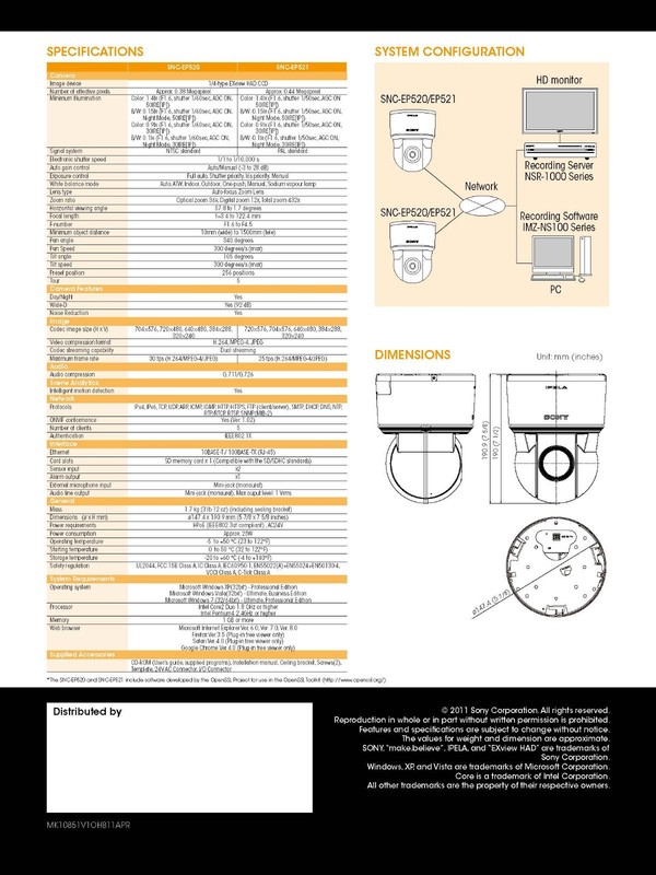Sony SNC-EP520 Network Security 360º Surveillance Camera gallery