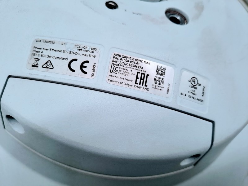 Axis Q6000-E 60HZ MKII 01006-001-01 60Hz Network Security Camera gallery