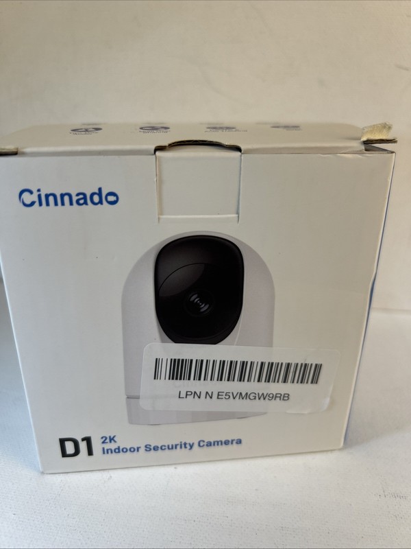Cinnado Security Camera Indoor-2K 360° Wifi Cameras Home Monitor Security White