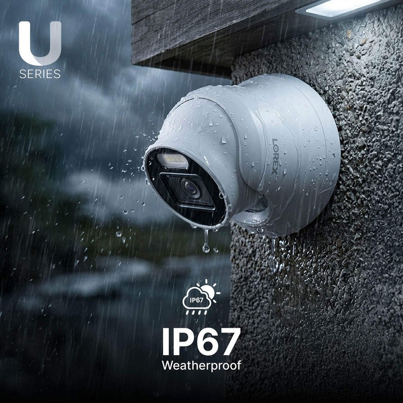 Lorex Connect U3 4K PoE Turret Camera with Red & Blue Deterrence Lights gallery