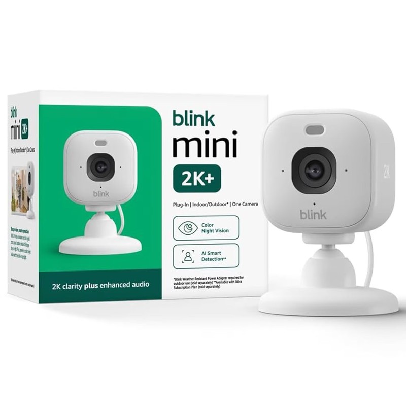 Blink Mini 2K+ 2K Plug-In Security Camera White Newest Model NEW SEALED