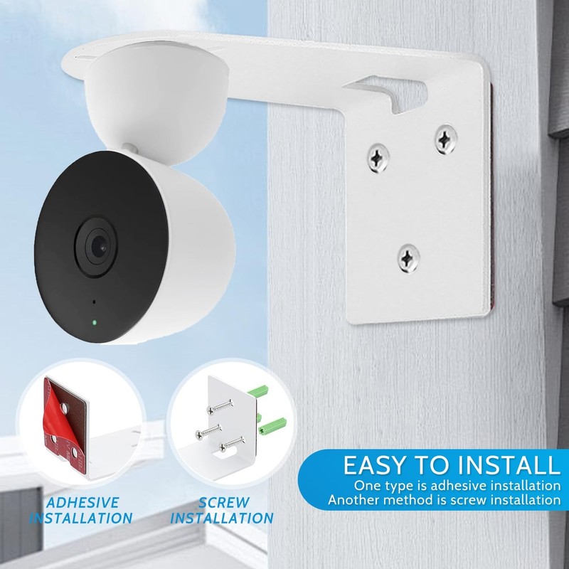 2Pack Adhesive Wall Mount Bracket for Google Nest Cam Indoor Security Camera ... gallery