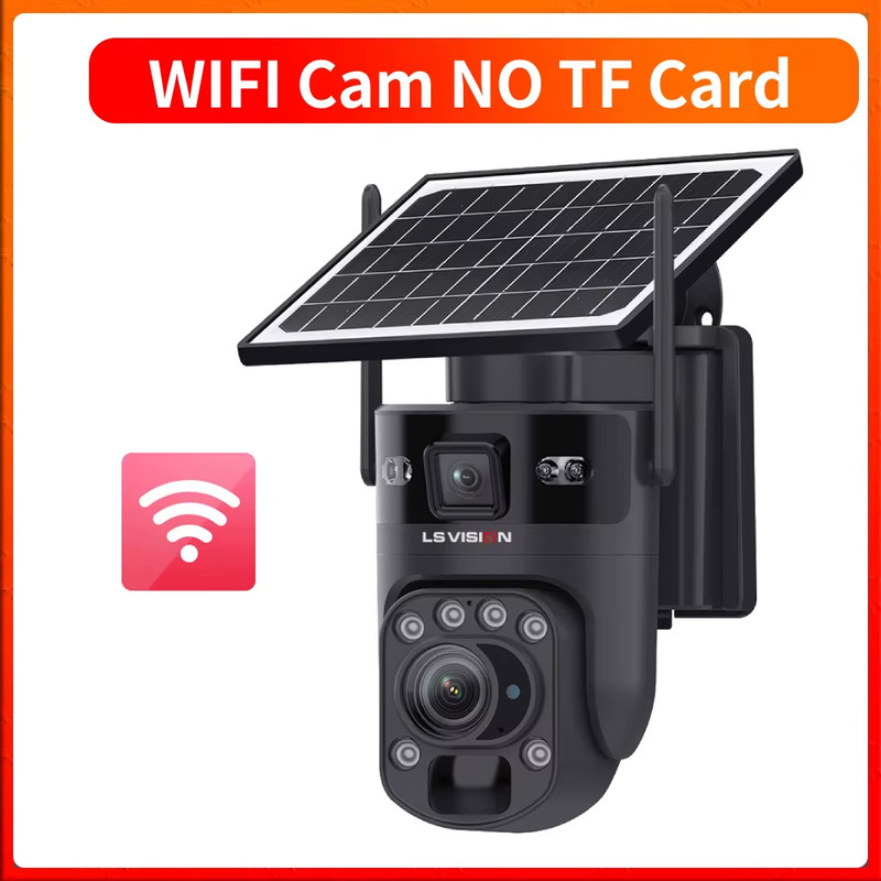 6K 12MP 4G SIM Solar Security Camera 60X ZOOM Dual Lens 360° View Outdoor WiFi I