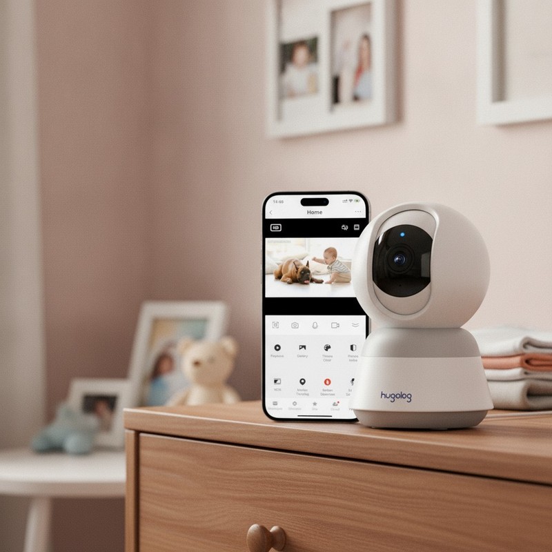3K 5MP Indoor Pan/Tilt Security Camera with Auto-Focus,Ideal for Baby Monitor…
