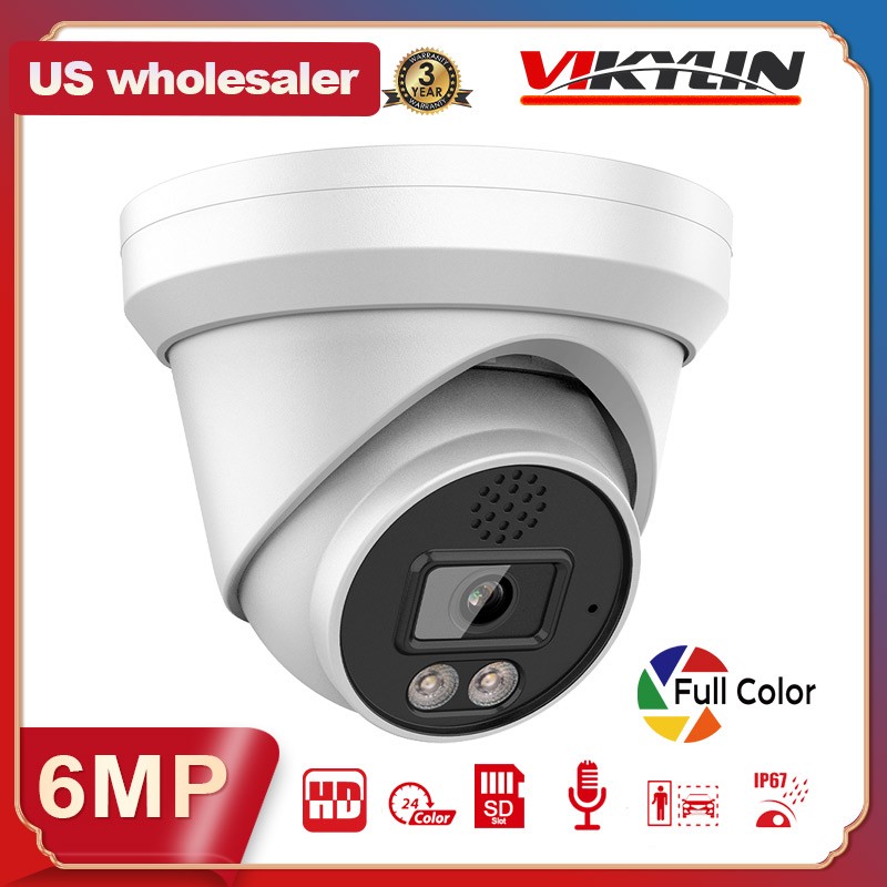 4 pack Vikylin 6MP Full Color LED IP Camera PoE 2 Way Audio rtsp Outdoor Indoor gallery