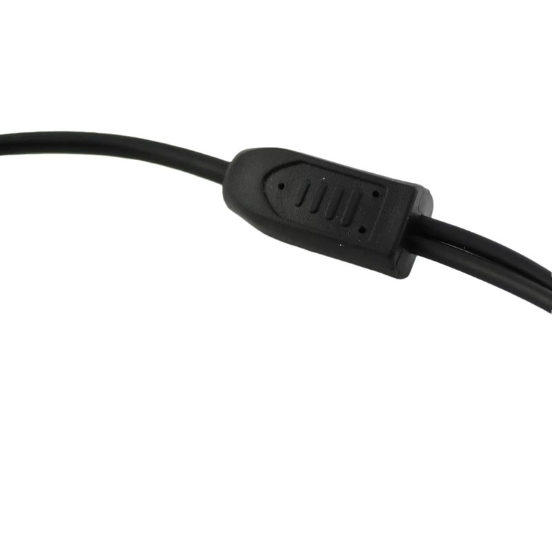 UpperFu 2pcs CCTV DC Power Splitter Cable 5.5mm x 2.5mm Female 1 foot, Black gallery