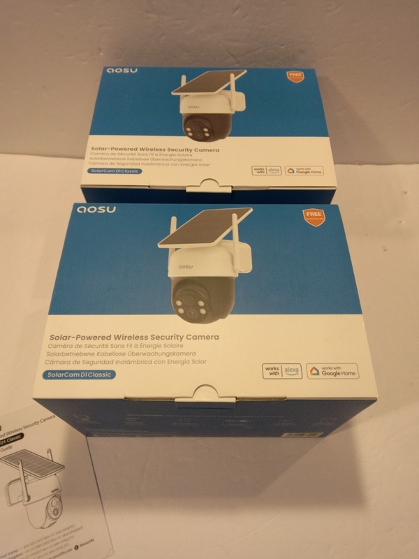 AOSU Wireless Solar Outdoor Security Cameras Bundle – 2