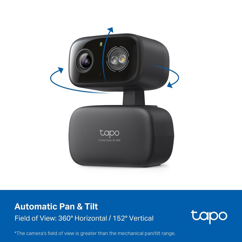 Tapo 2K Indoor/Outdoor Pan/Tilt Wired Security Camera - Baby Monitoring, Pers... gallery