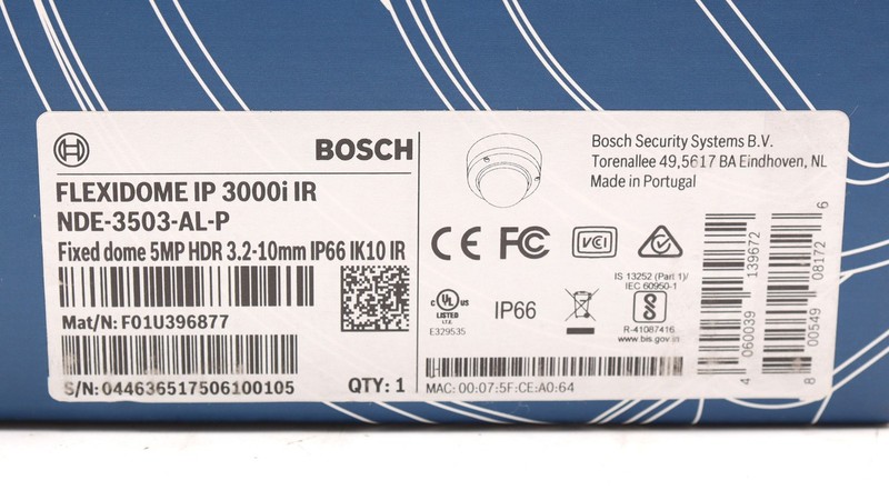 Bosch NDE-3503-AL-P 5 Megapixel Network IR Dome Camera gallery