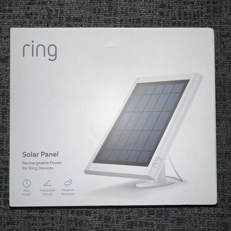 NEW Ring Solar Panel for Select Ring Security Cameras – White, UNOPENED BOX