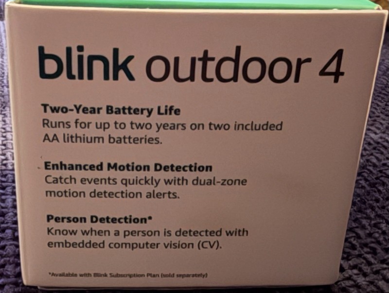 Blink Outdoor 4 1080p Wi-Fi Camera Motion/Person Detect 2-Way Audio Alexa Black gallery