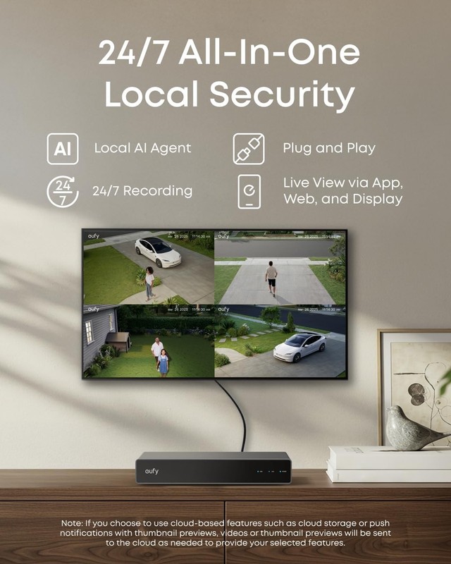 eufy PoE NVR Security Camera System S4, 2 Bullet-PTZ Cams, 2 Bullet Cams, 360° gallery