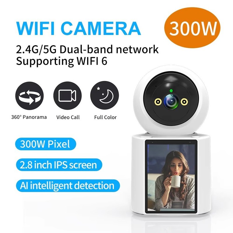 3MP 2-Way 2K Video Call Indoor Security Camera/2.8Inch Screen/One-Button Call gallery