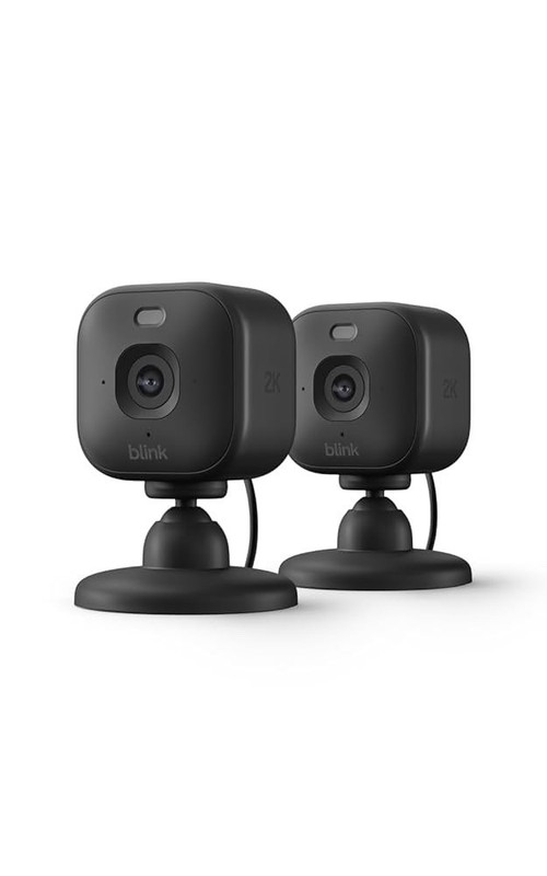 Blink Mini 2K+ 2K Wi-Fi Indoor/Outdoor IP Cameras 2-Pack, Night Vision, Black gallery