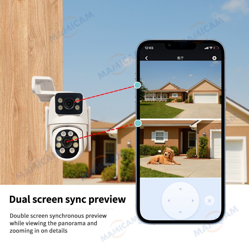 4MP 4G SIM WIFI PTZ Video Surveillance Camera Dual Len 3.6mm-8mm Alarm Camhipro gallery