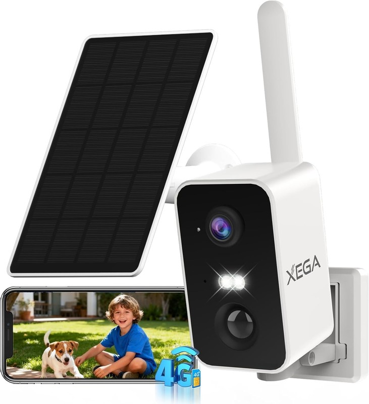 4G LTE Cellular Security Camera No WiFi Solar Outdoor Night Vision With SIM Card