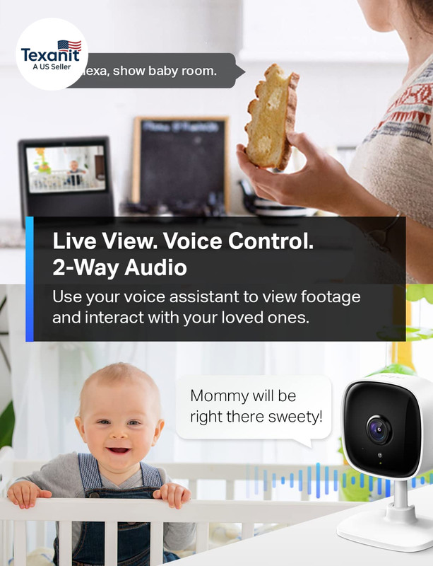 Tp-Link Tapo 1080P Indoor Security Camera for Baby Monitor, Dog Camera W/Motion gallery