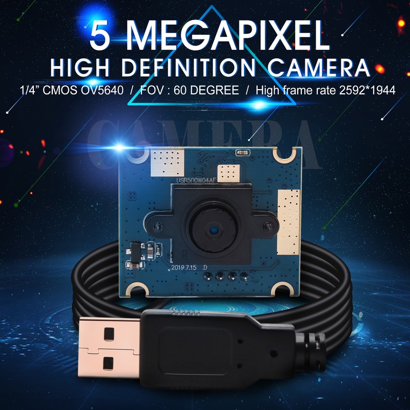 Webcamera 5megapixel USB Camera Module HD OV5640 ELP Webcam 60 degree fixed lens gallery