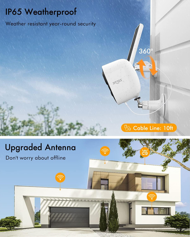 Camara de Seguridad Solar para Exterior Wifi 2K con Vision Nocturna a Color gallery